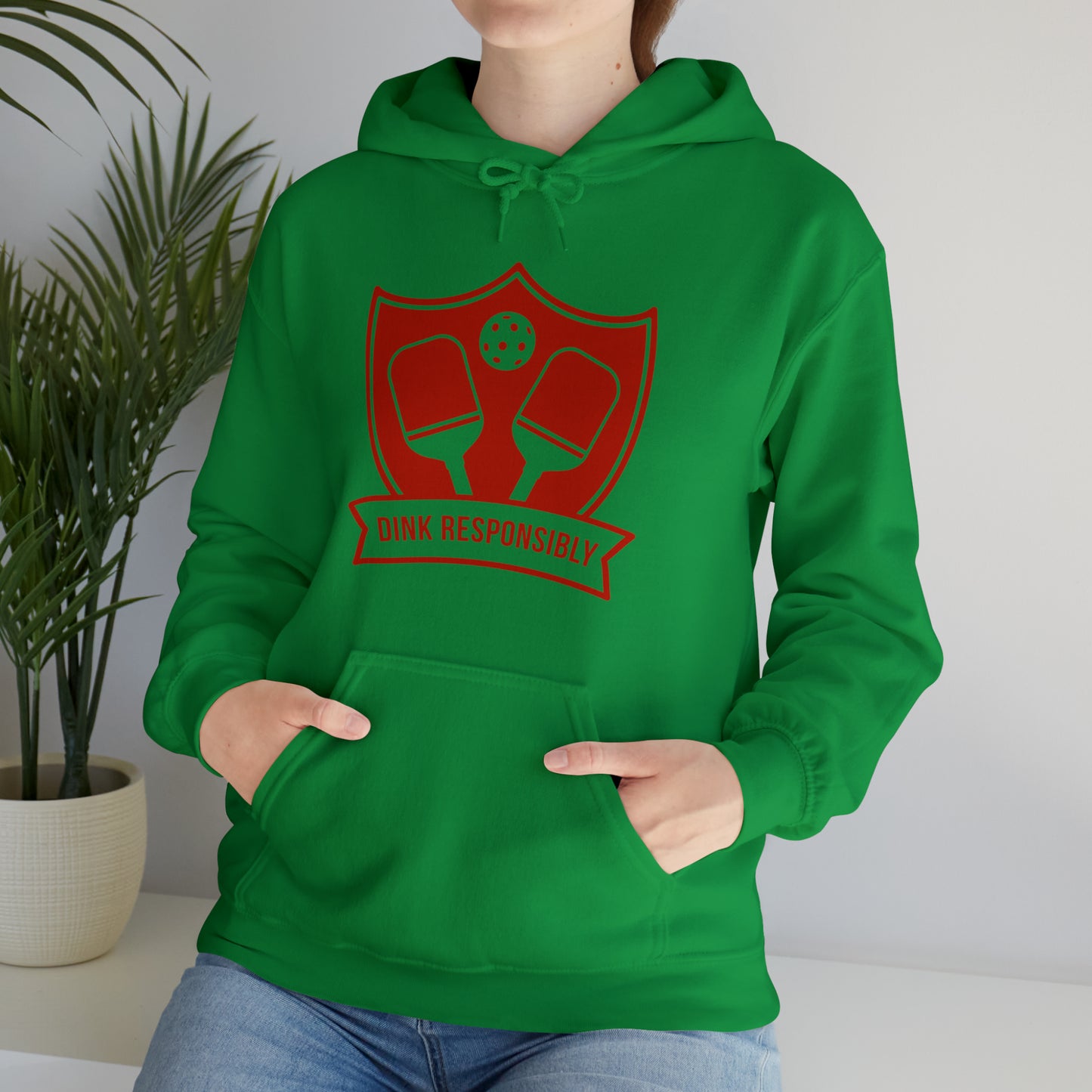 Pickle Ball "Dink Responsibly" Unisex Heavy Blend™ Hooded Sweatshirt Pickle Ball