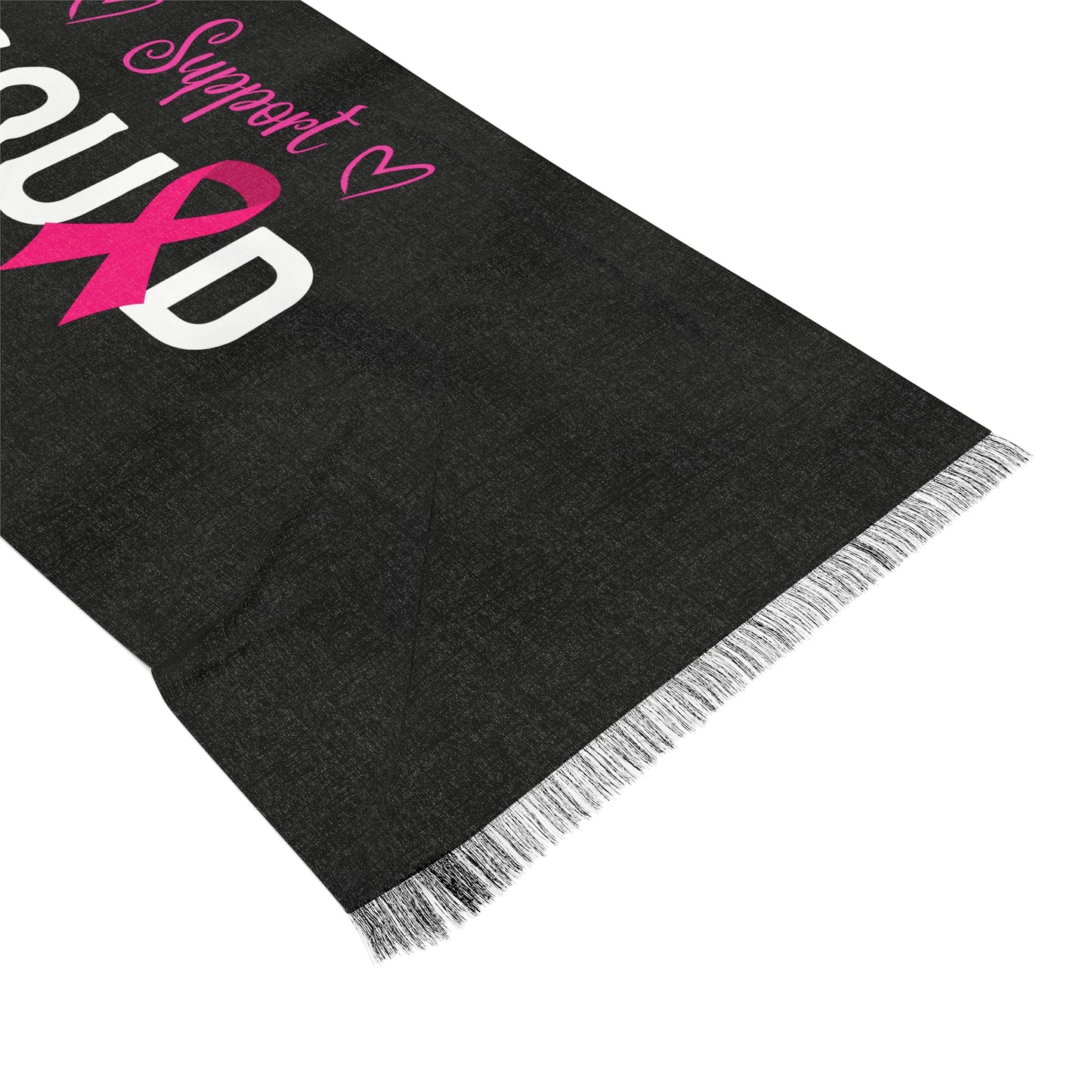 Breast Cancer Awareness Light Scarf--BLACK