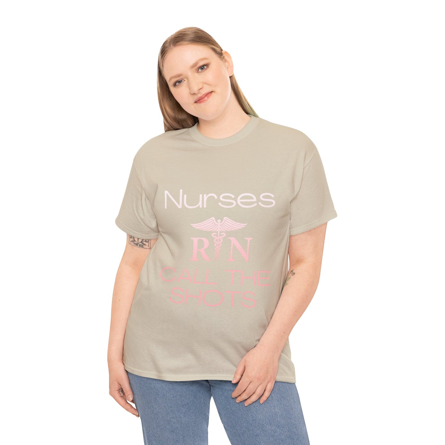 Nurses Call the Shots Unisex Heavy Cotton Tee