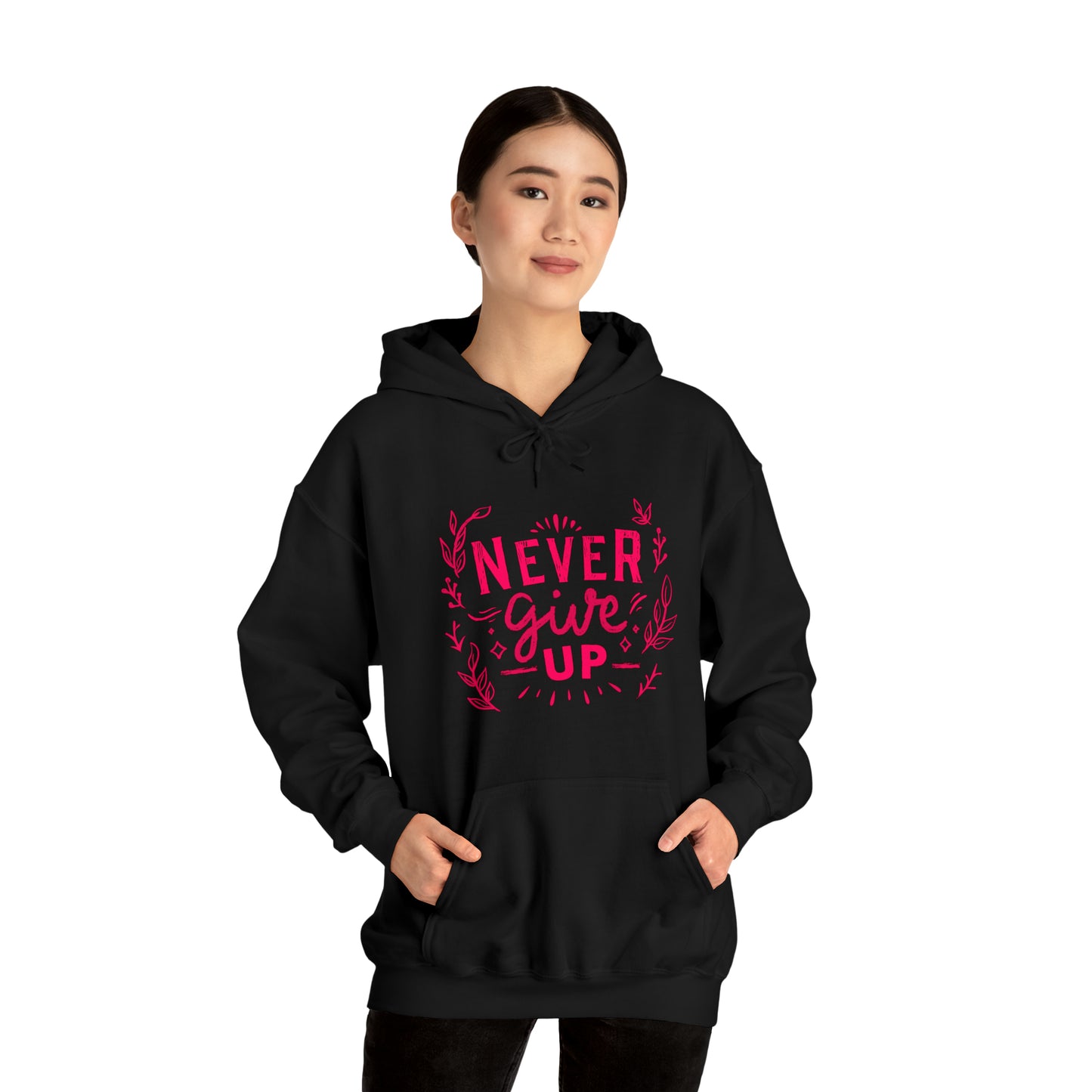 Never Give Up Unisex Heavy Blend™ Hooded Sweatshirt