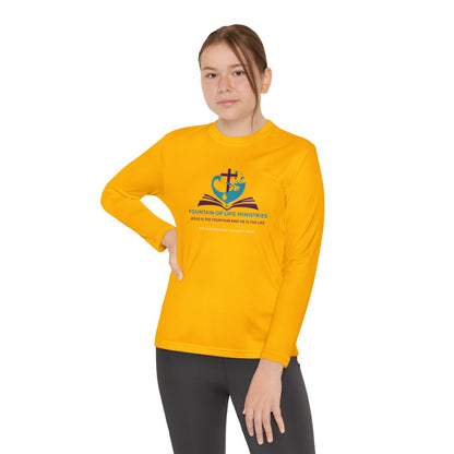 FOLM:  Members shirt - back John 4:14 -Youth Long Sleeve Tee