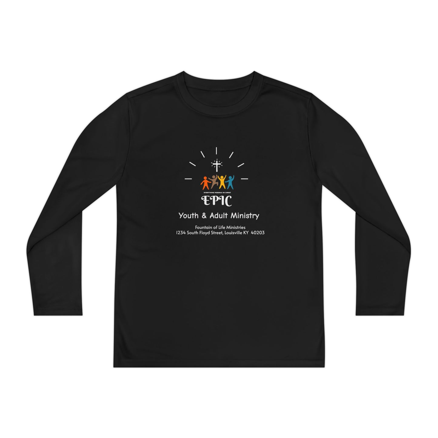FOLM: EPIC -on the back: Philippians 4:13 - Youth Long Sleeve Tee