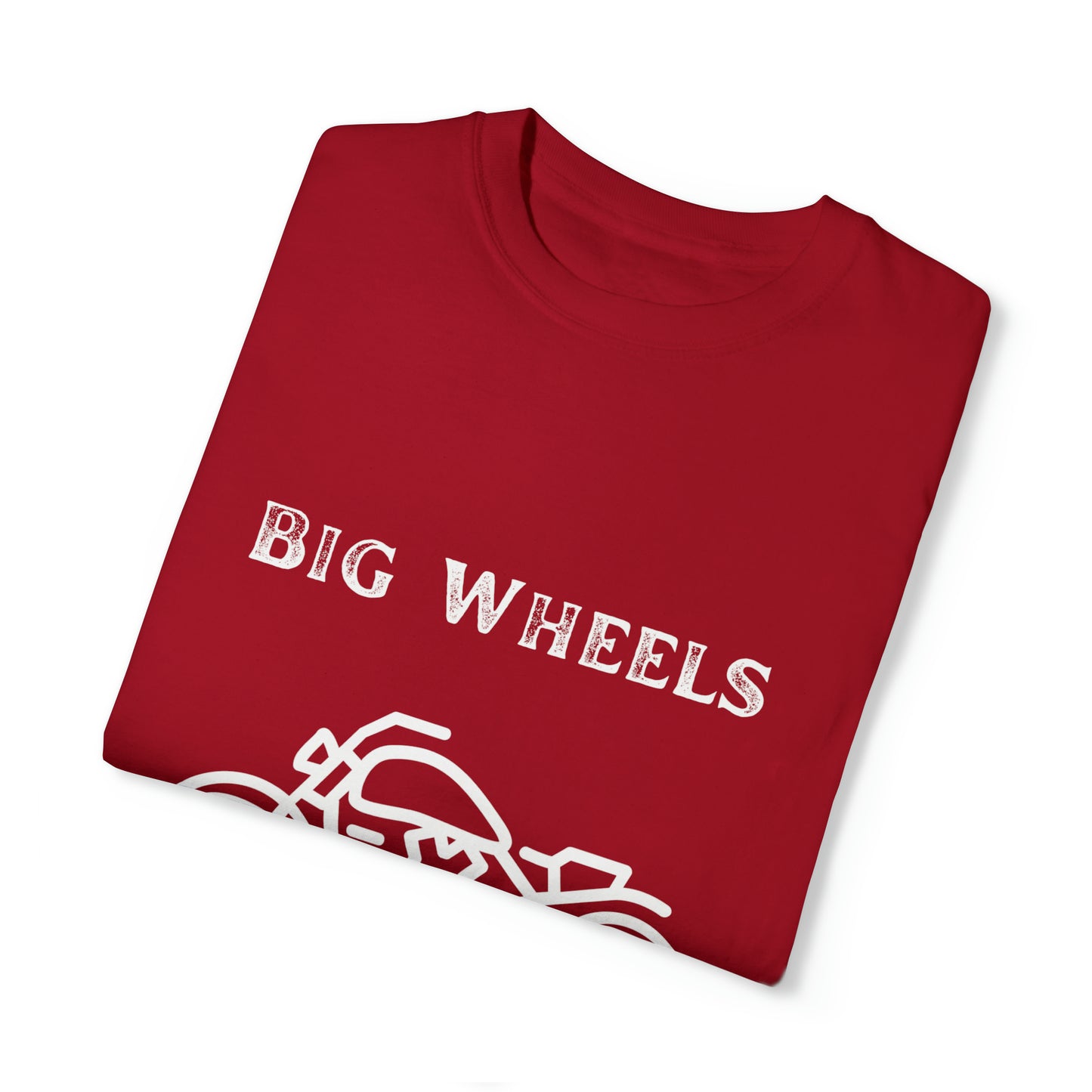 Big Wheels White Unisex Garment-Dyed T-shirt