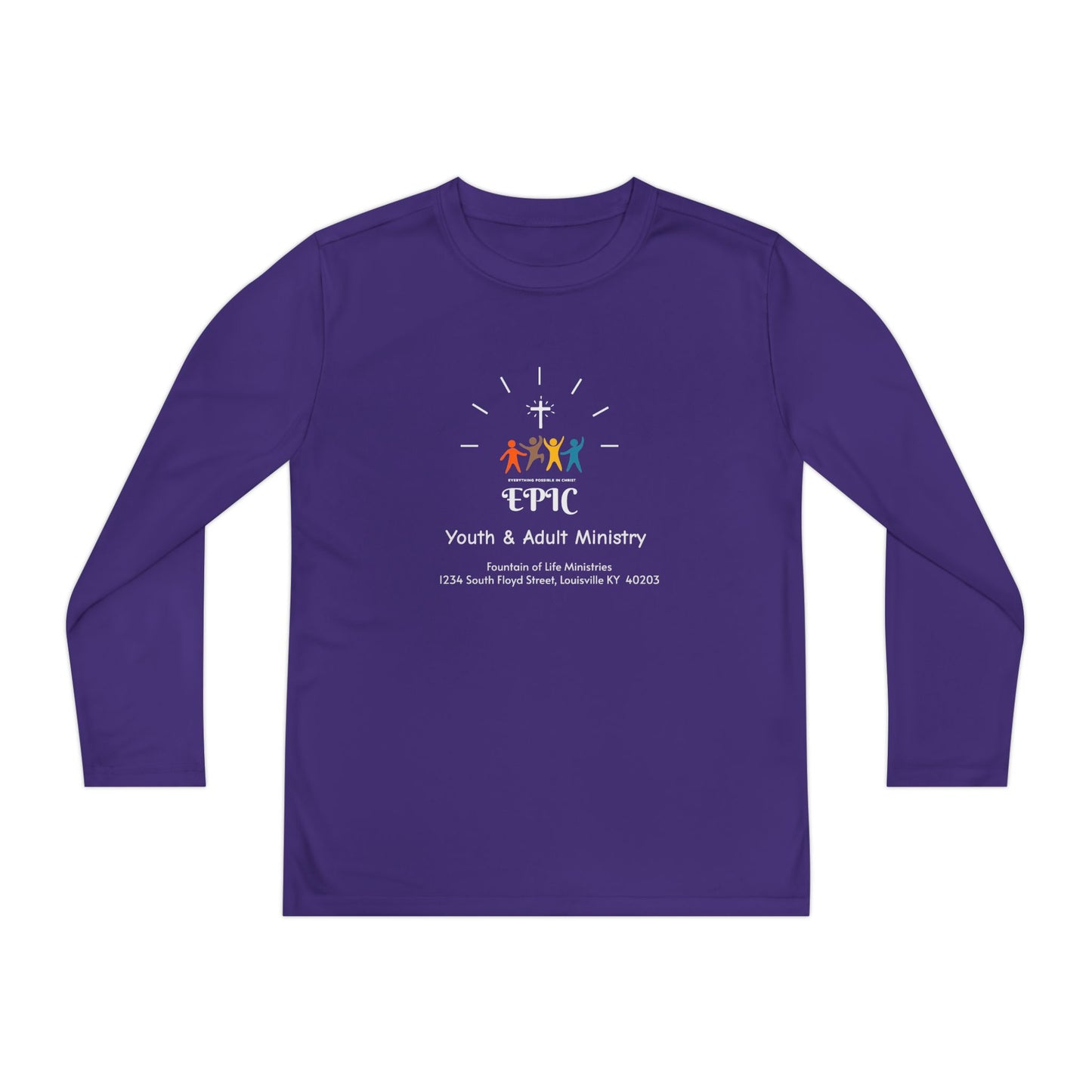 FOLM: EPIC -on the back: Philippians 4:13 - Youth Long Sleeve Tee