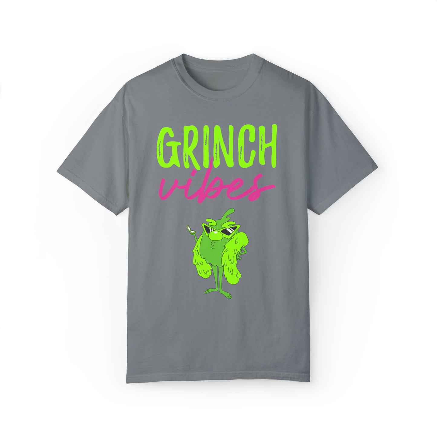 Grinch Vibes Unisex Garment-Dyed T-shirt