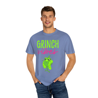 Grinch Vibes Unisex Garment-Dyed T-shirt