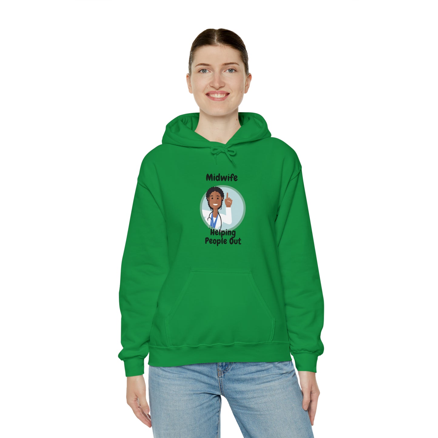 Midwife Helping People Out Unisex Heavy Blend™ Hooded Sweatshirt