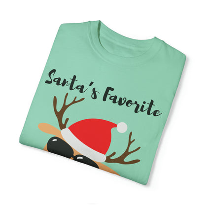 Santa’s Favorite Unisex Garment-Dyed T-shirt