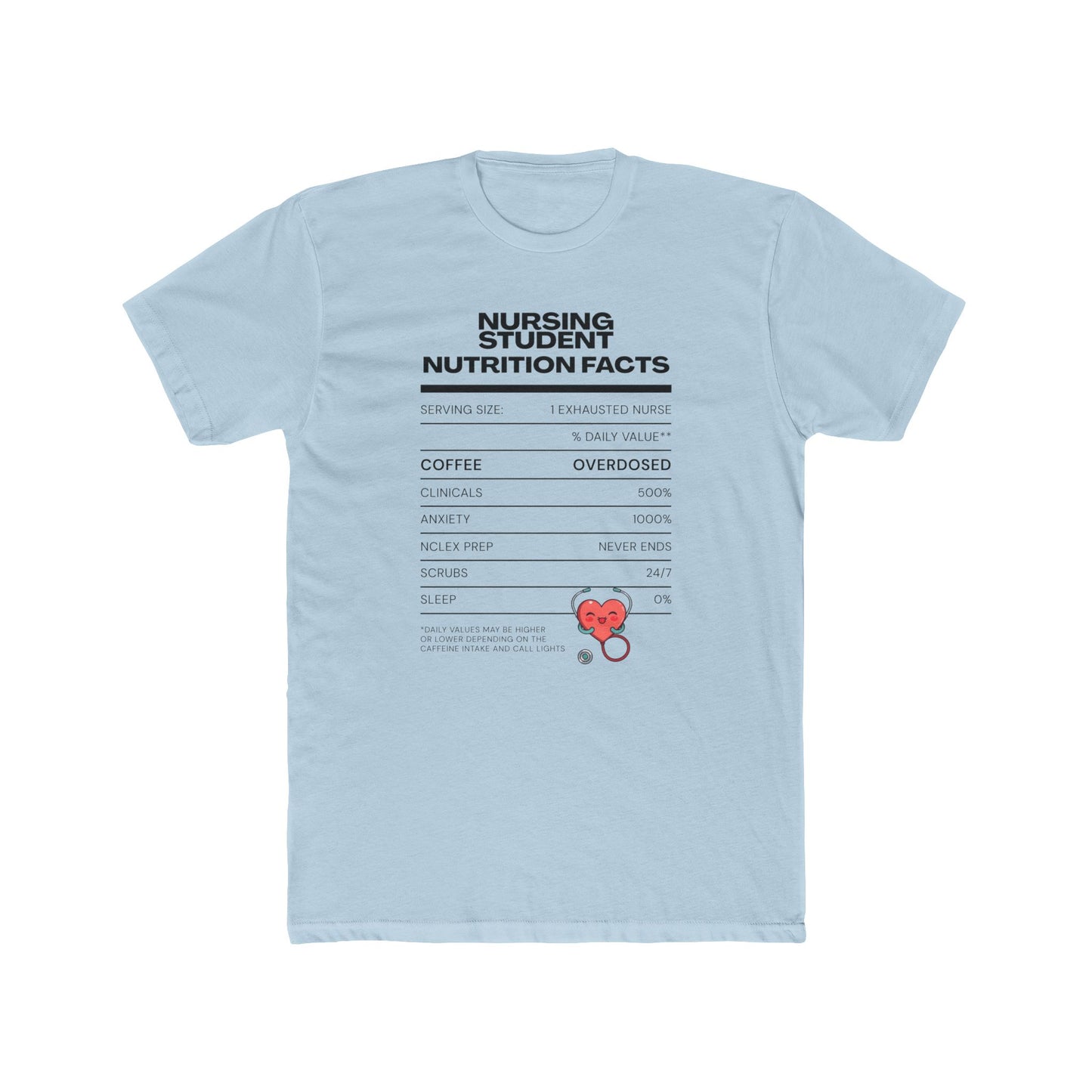 NURSING STUDENT NUTRITIAN FACTS T-shirt