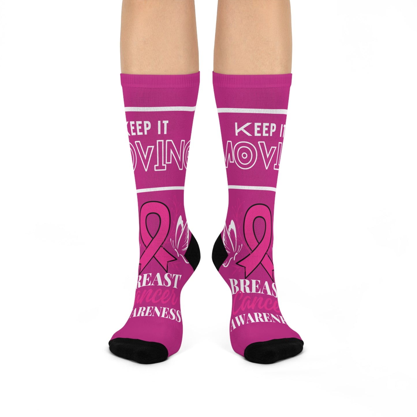 Breast Cancer Awareness Cushioned Crew Socks