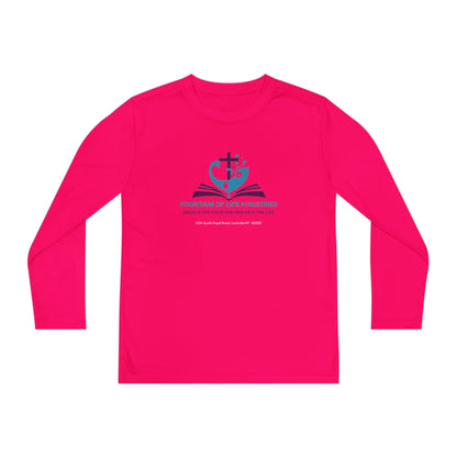 FOLM:  Members shirt - back John 4:14 -Youth Long Sleeve Tee