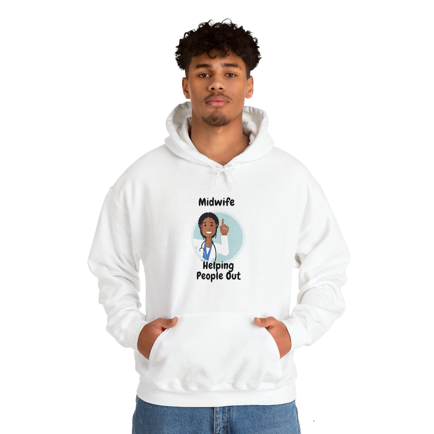 Midwife Helping People Out Unisex Heavy Blend™ Hooded Sweatshirt