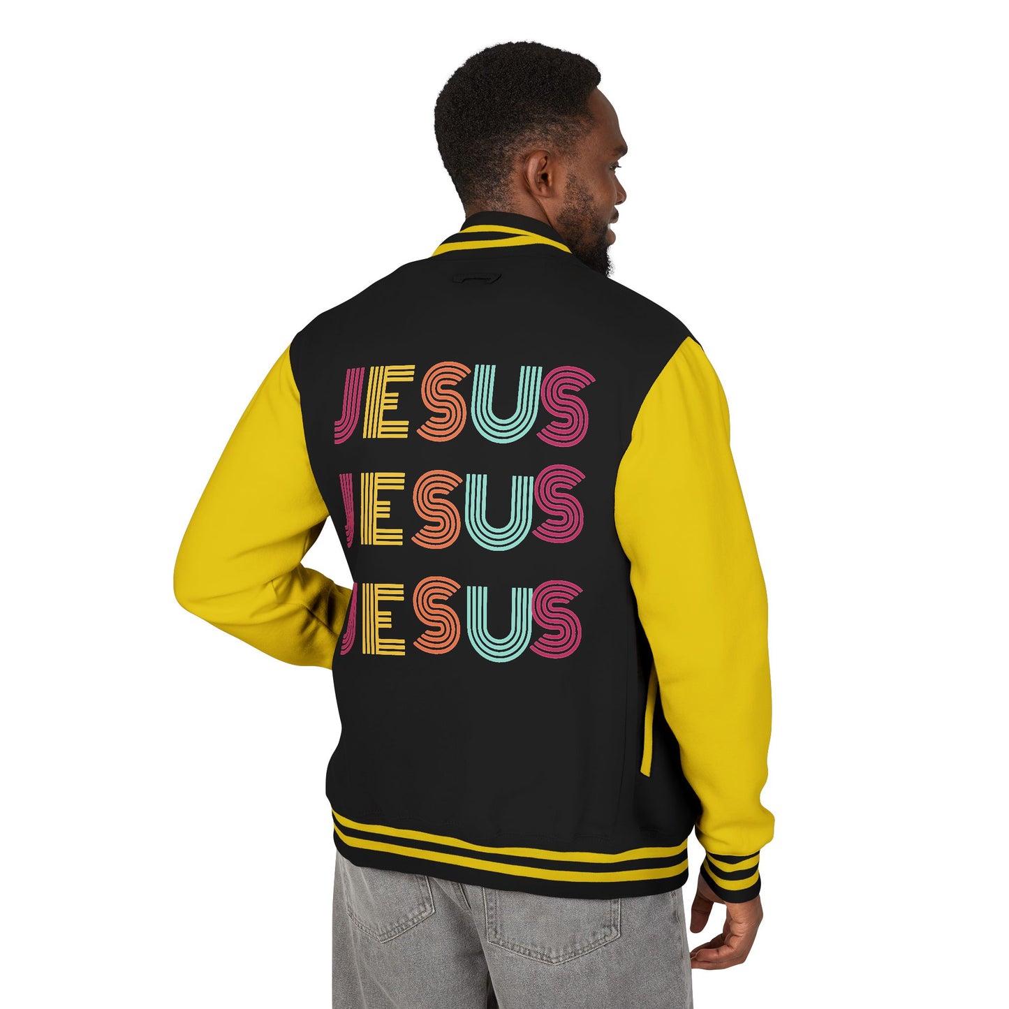 JESUS JESUS JESUS Letterman Jacket