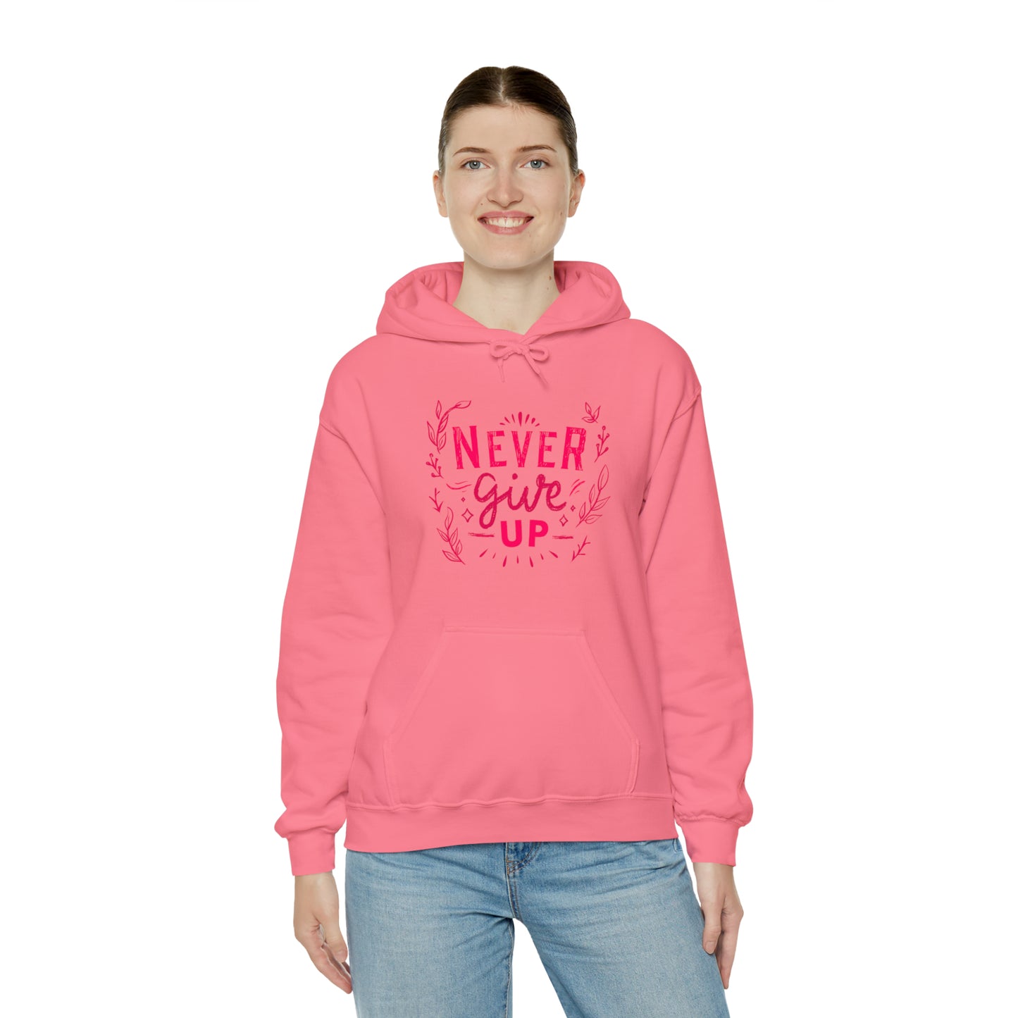 Never Give Up Unisex Heavy Blend™ Hooded Sweatshirt