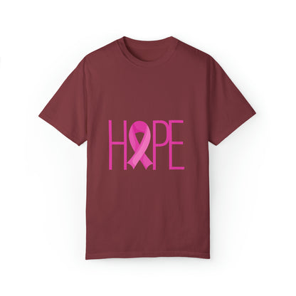 Breast Cancer Hope Unisex Garment-Dyed T-shirt