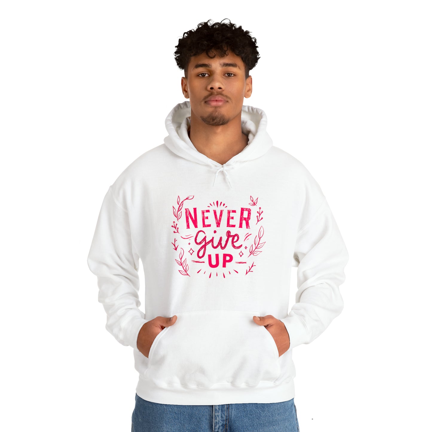 Never Give Up Unisex Heavy Blend™ Hooded Sweatshirt