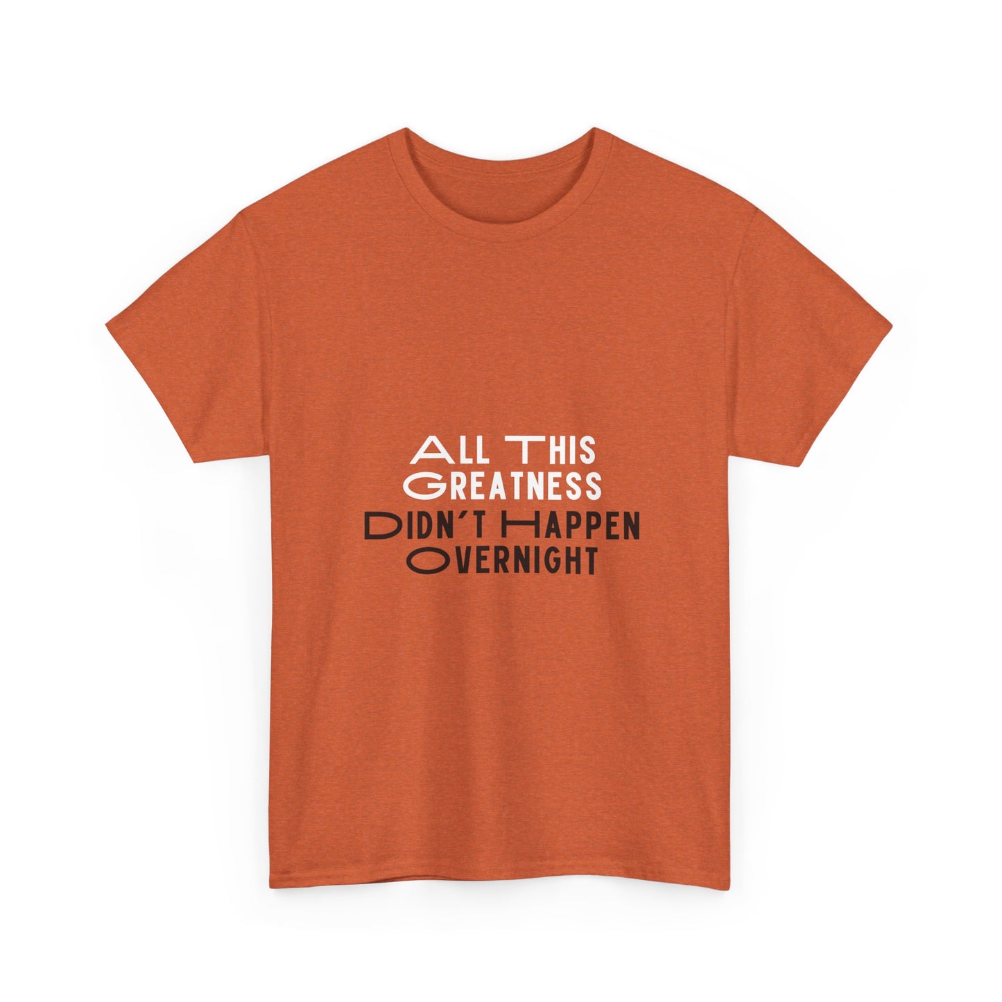 All This Greatness Didn't Happen Overnight Unisex Heavy Cotton Tee