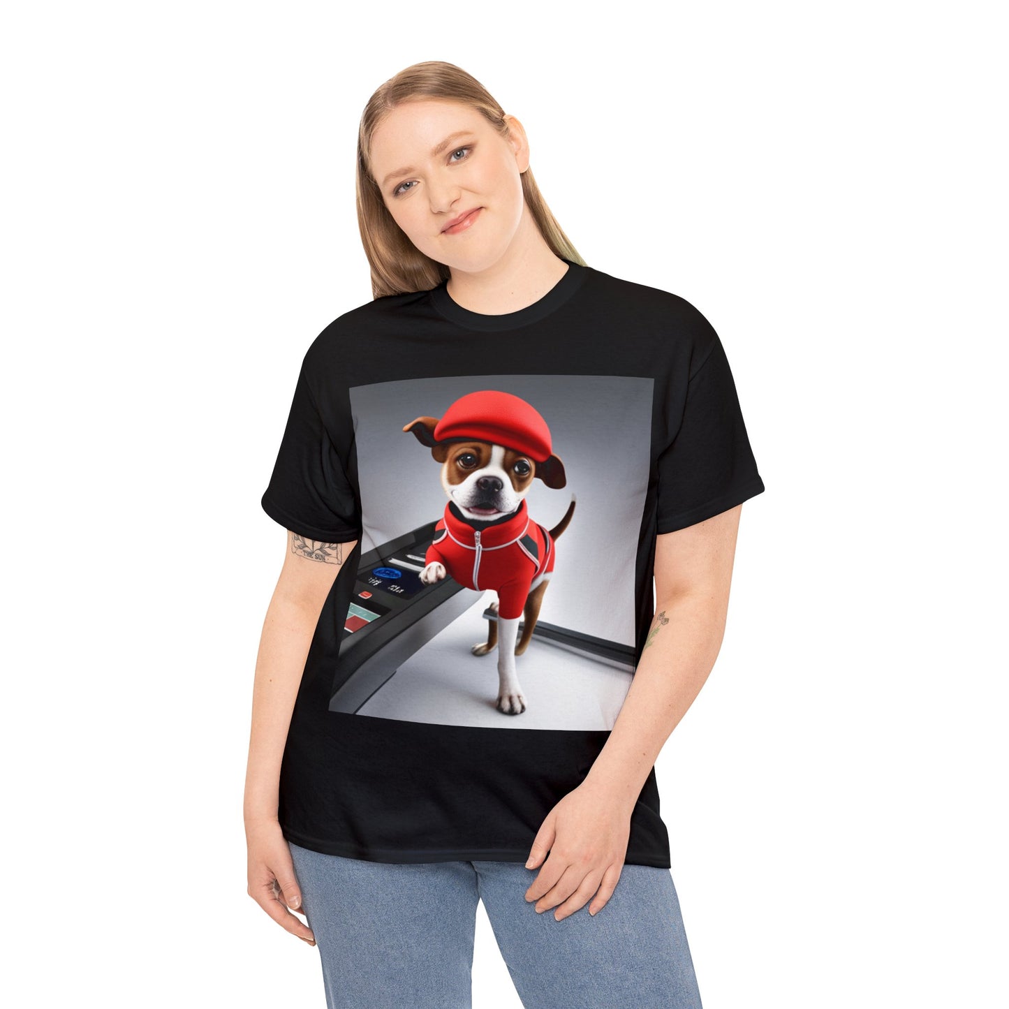 Red dog jogger Unisex Heavy Cotton Tee