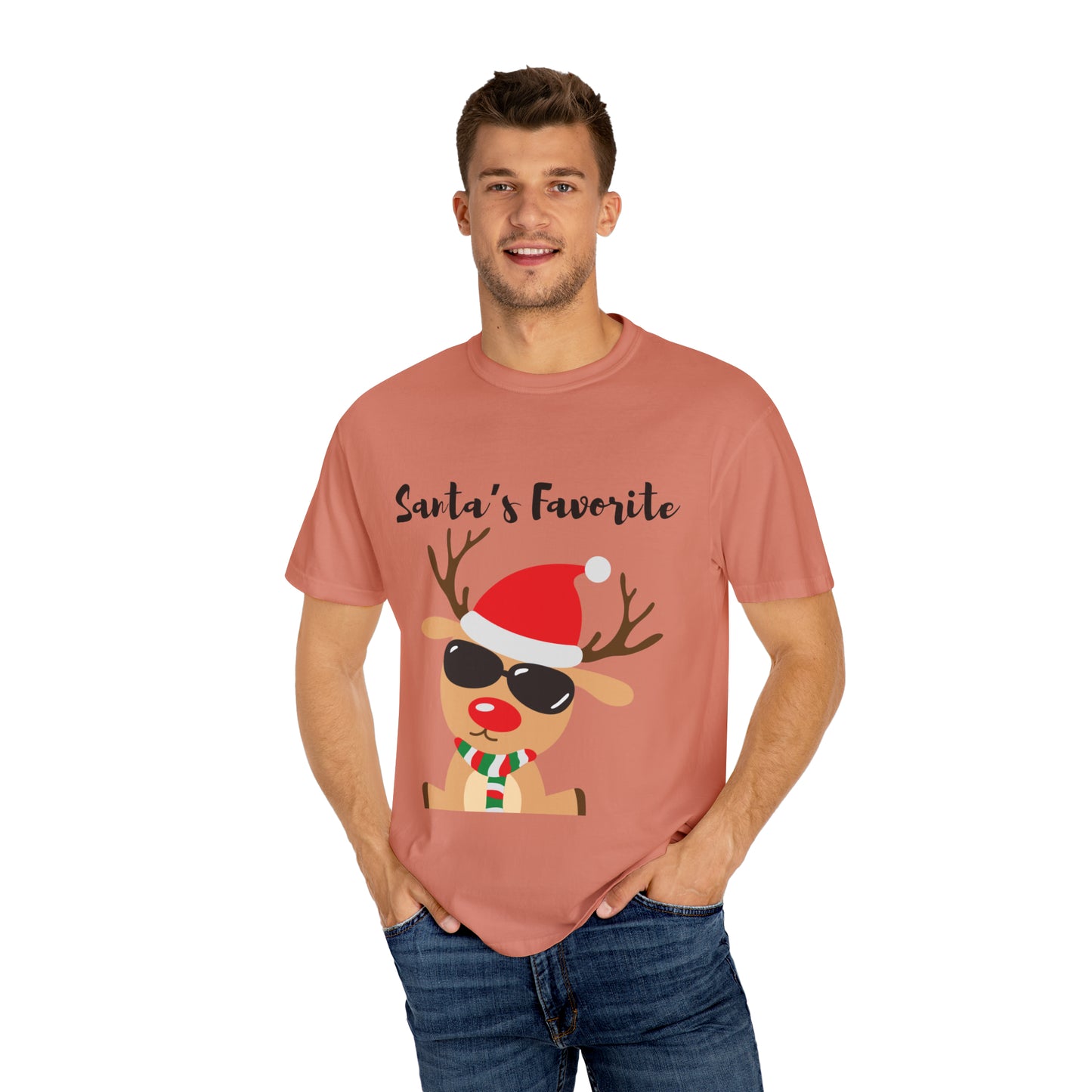 Santa’s Favorite Unisex Garment-Dyed T-shirt