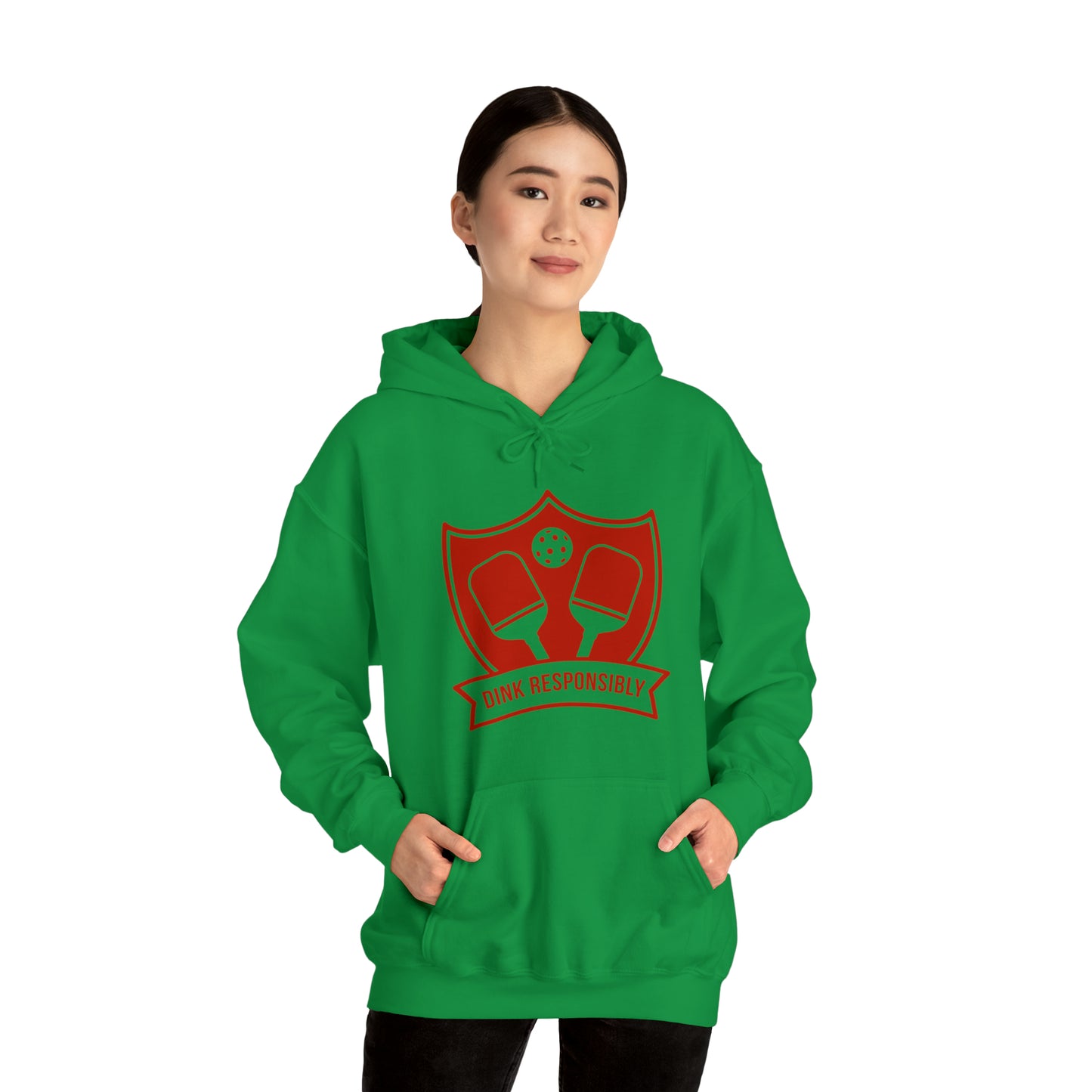 Pickle Ball "Dink Responsibly" Unisex Heavy Blend™ Hooded Sweatshirt Pickle Ball