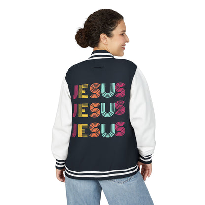 JESUS JESUS JESUS Letterman Jacket