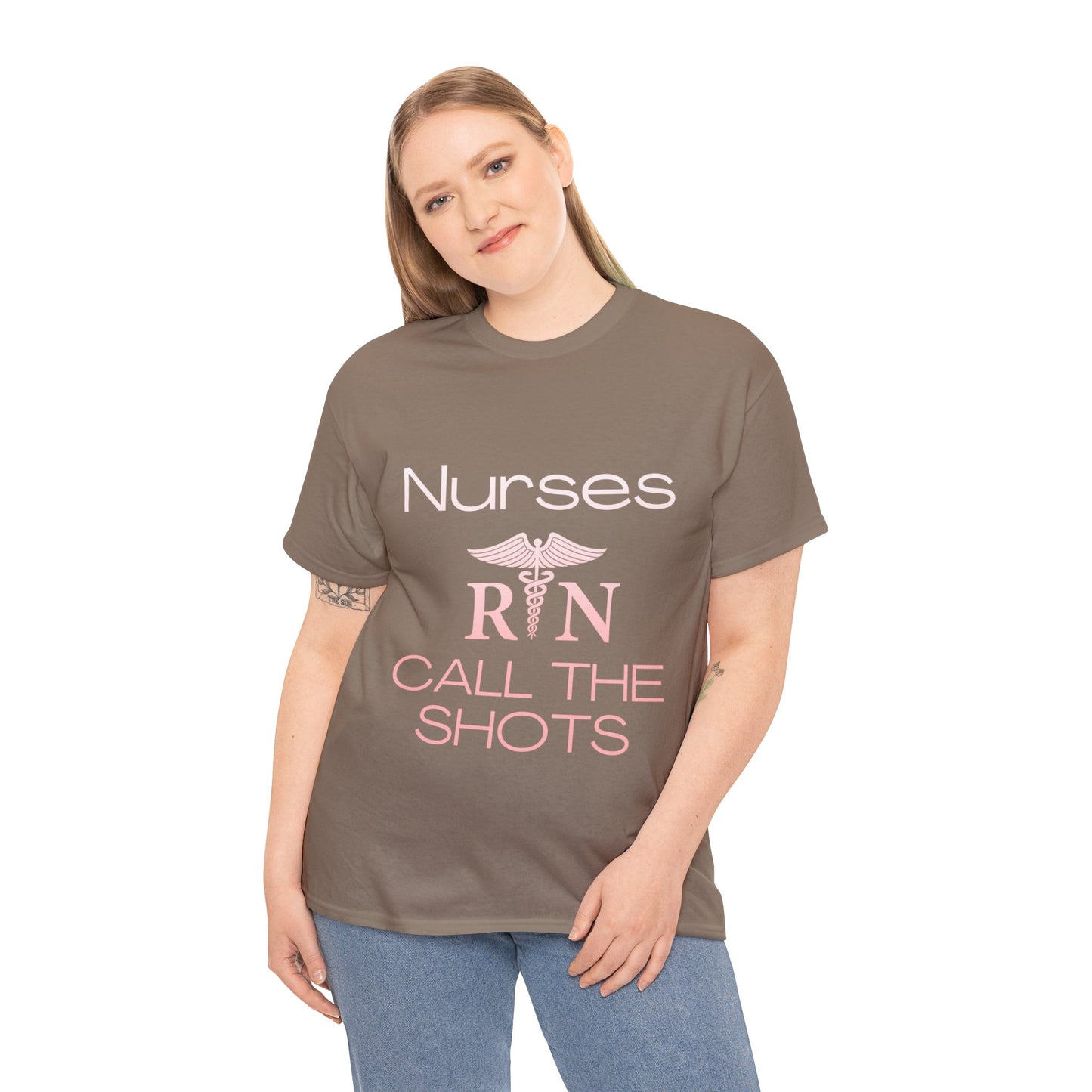 Nurses Call the Shots Unisex Heavy Cotton Tee