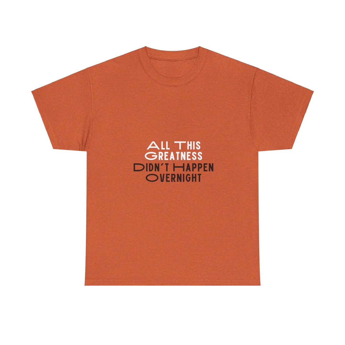 All This Greatness Didn't Happen Overnight Unisex Heavy Cotton Tee