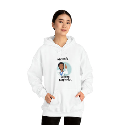 Midwife Helping People Out Unisex Heavy Blend™ Hooded Sweatshirt