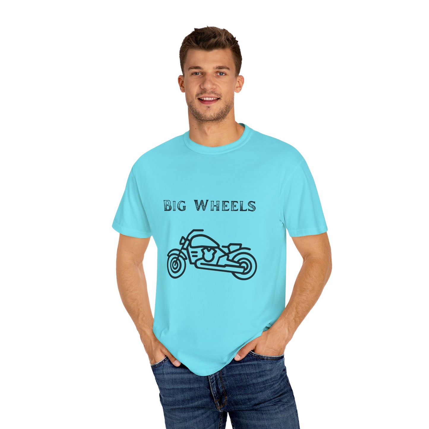 Big Wheels Black Bike Unisex Garment-Dyed T-shirt