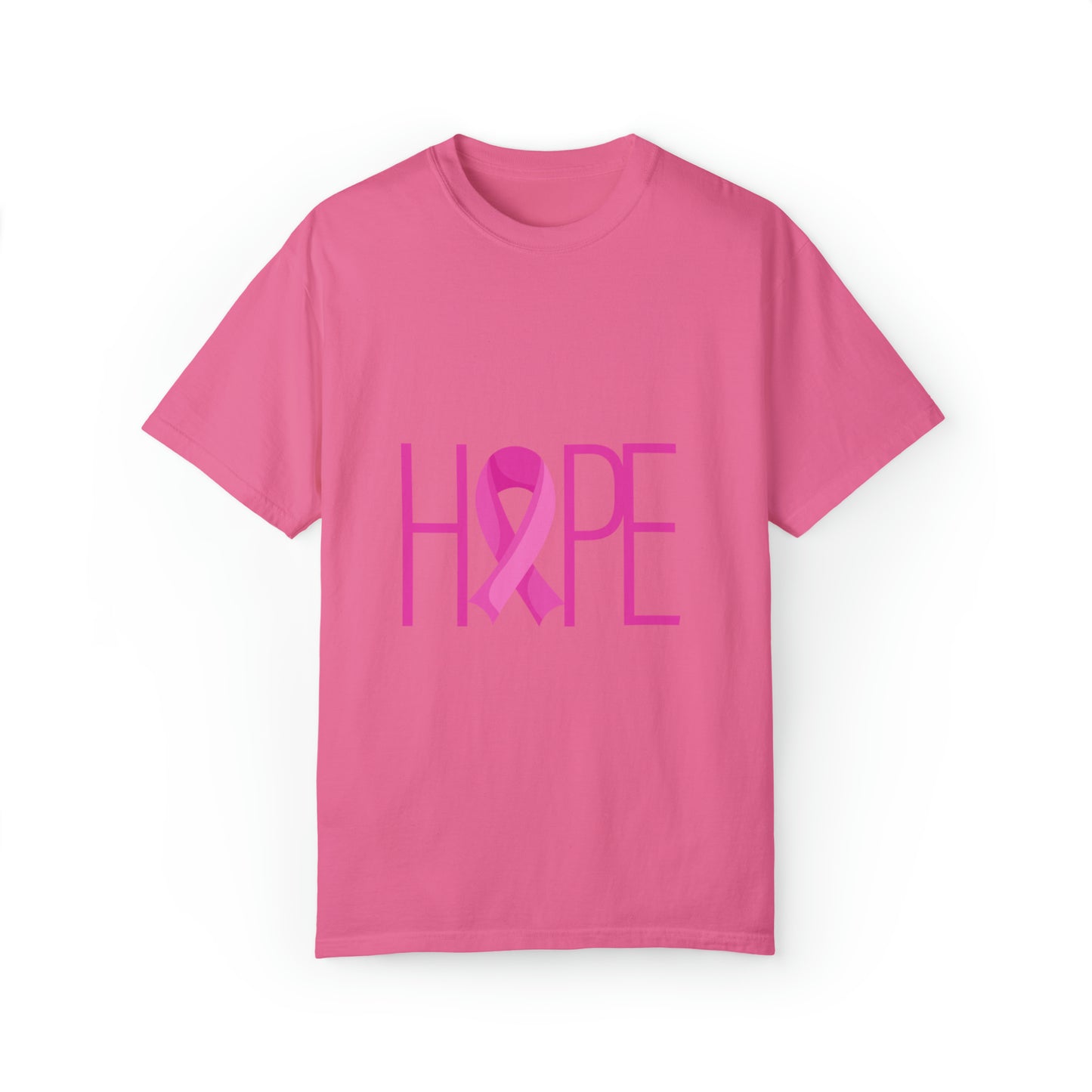 Breast Cancer Hope Unisex Garment-Dyed T-shirt