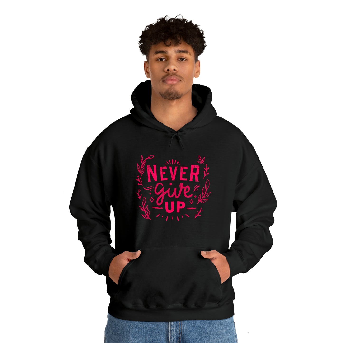 Never Give Up Unisex Heavy Blend™ Hooded Sweatshirt