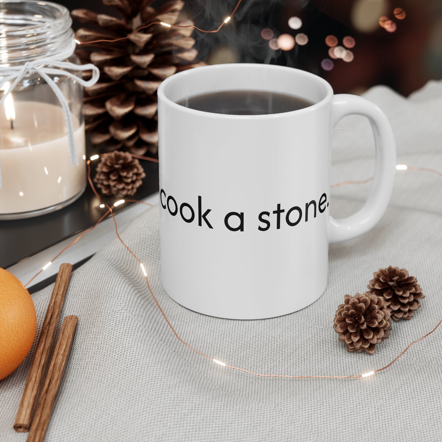 Patience can cook a stone Mug 11oz