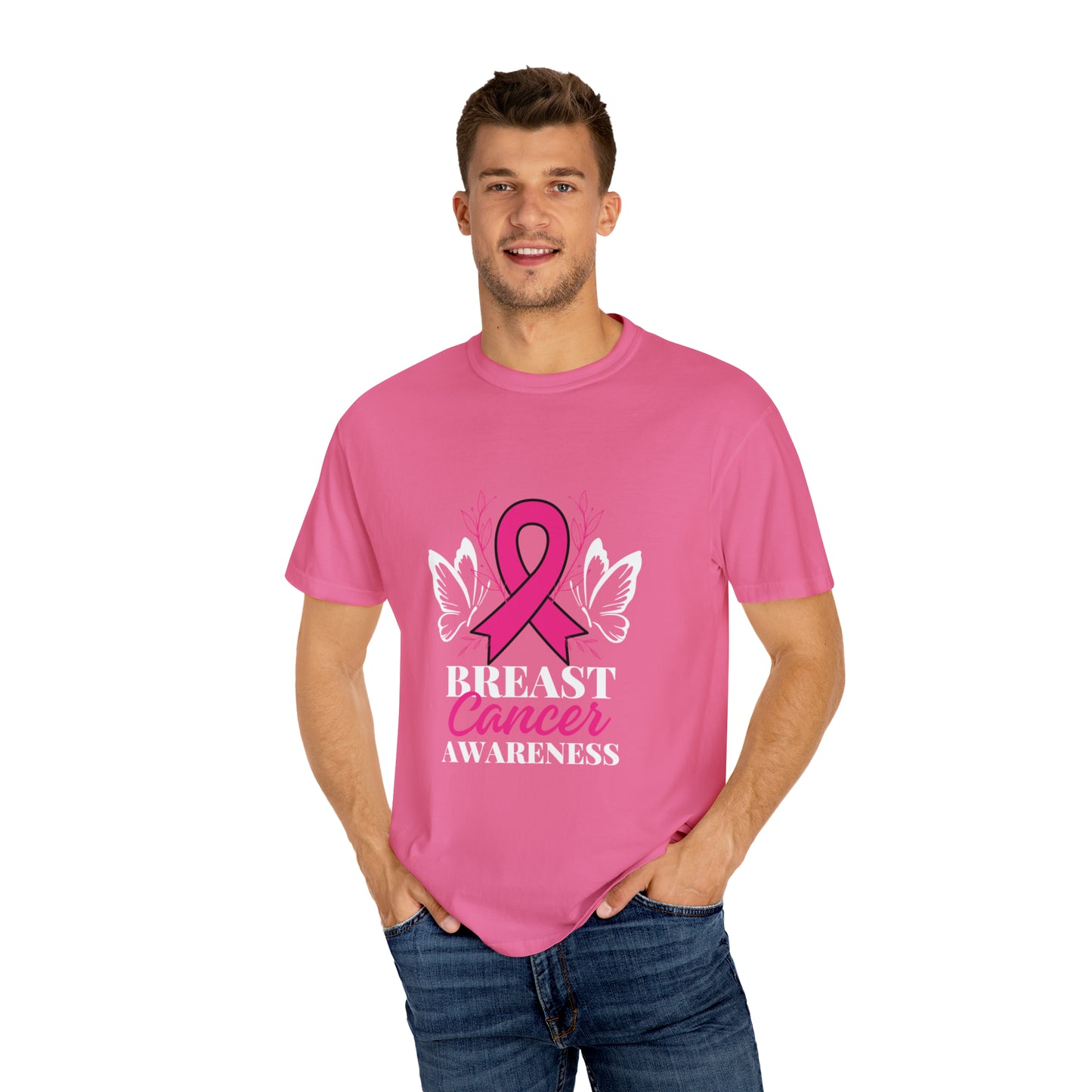 Breast Cancer  Awareness Unisex Garment-Dyed T-shirt