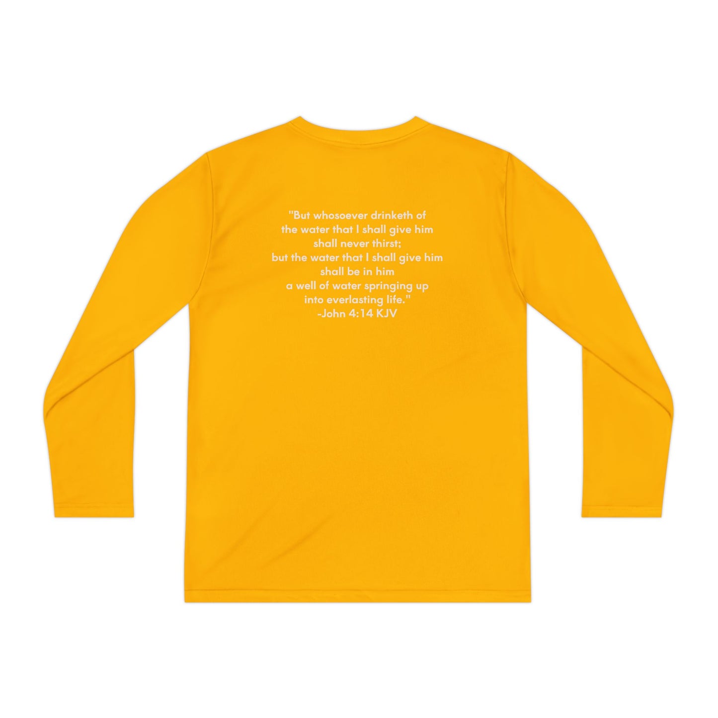 FOLM:  Members shirt - back John 4:14 -Youth Long Sleeve Tee