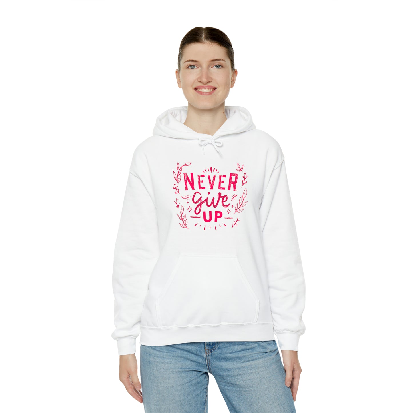 Never Give Up Unisex Heavy Blend™ Hooded Sweatshirt