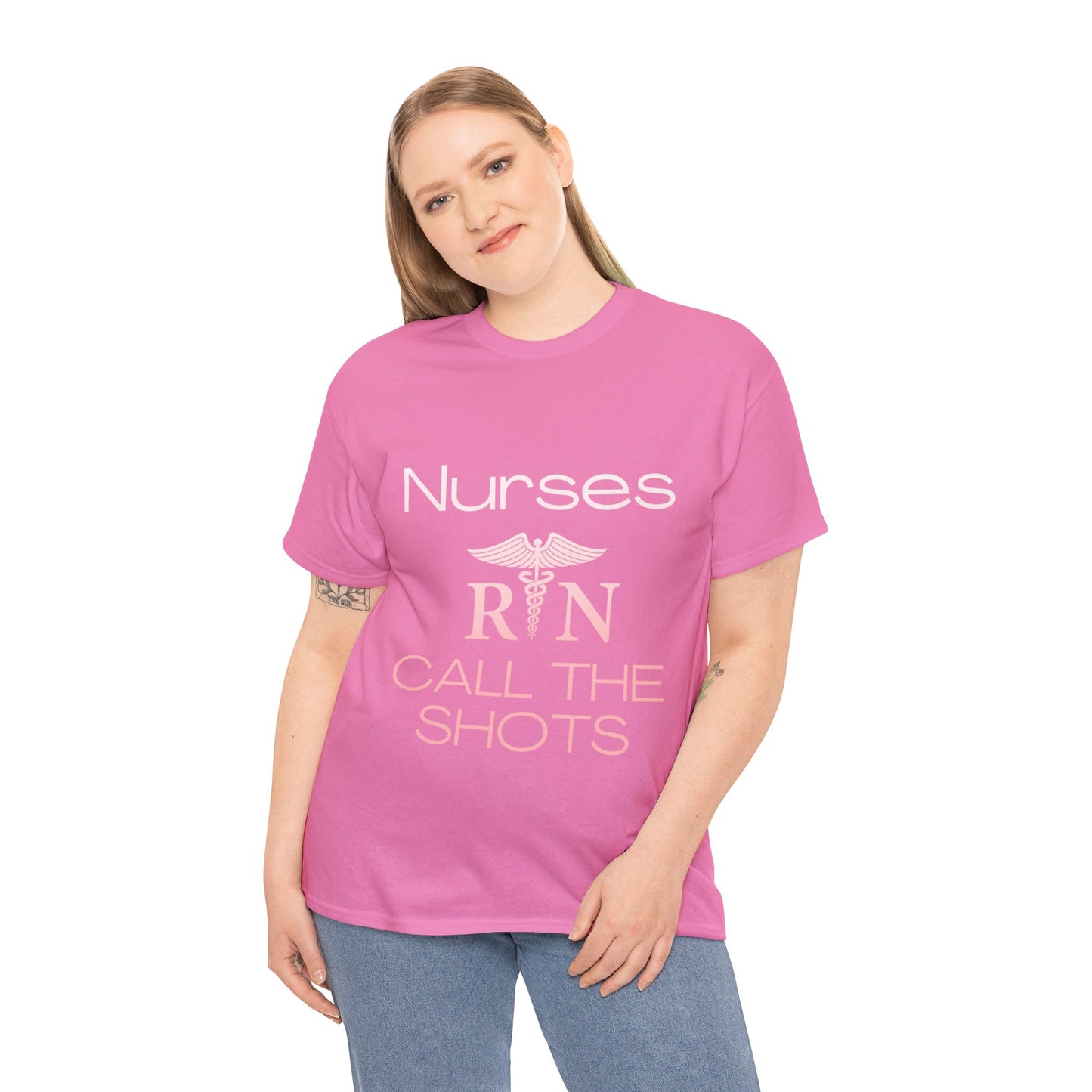 Nurses Call the Shots Unisex Heavy Cotton Tee