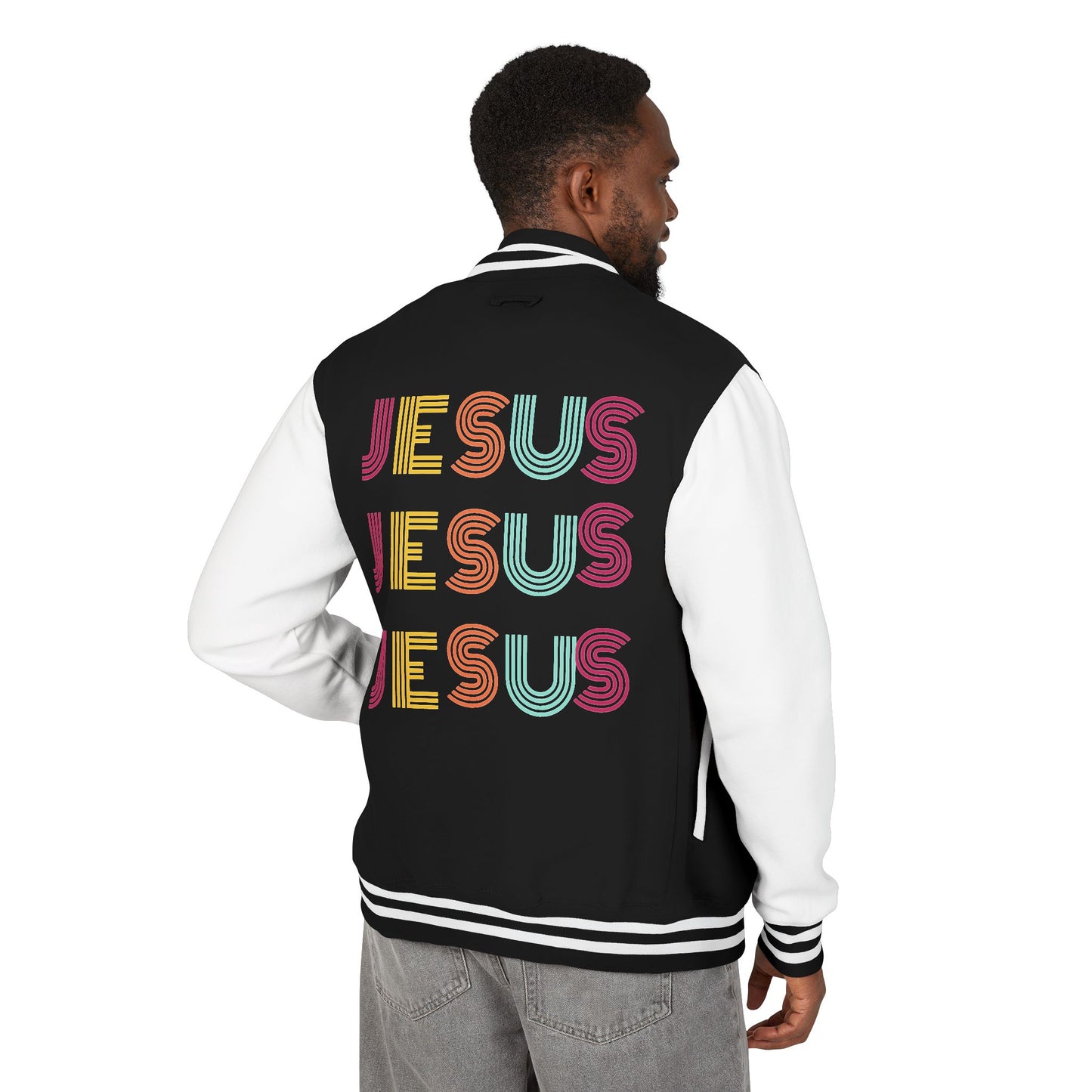 JESUS JESUS JESUS Letterman Jacket