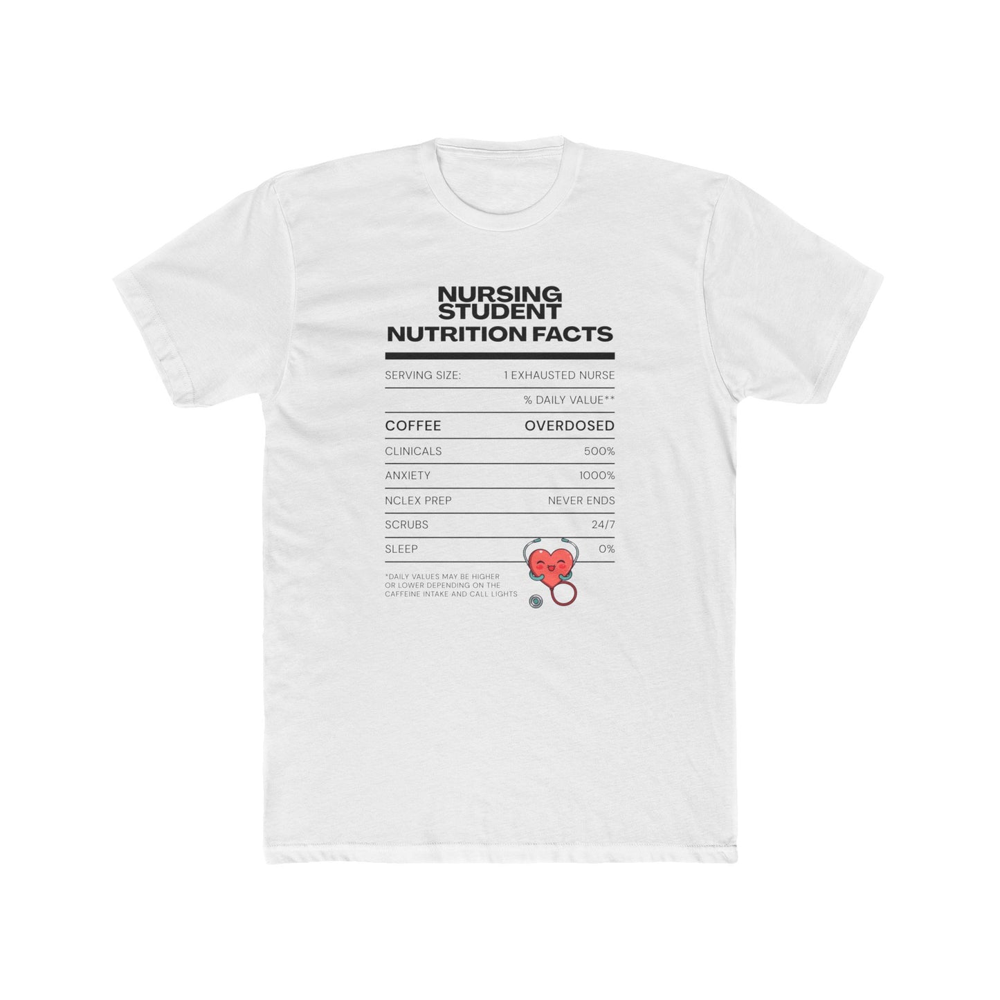 NURSING STUDENT NUTRITIAN FACTS T-shirt