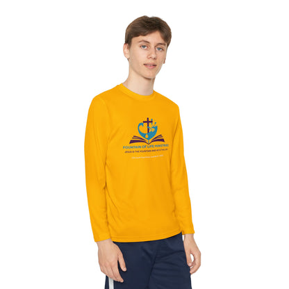 FOLM:  Members shirt - back John 4:14 -Youth Long Sleeve Tee
