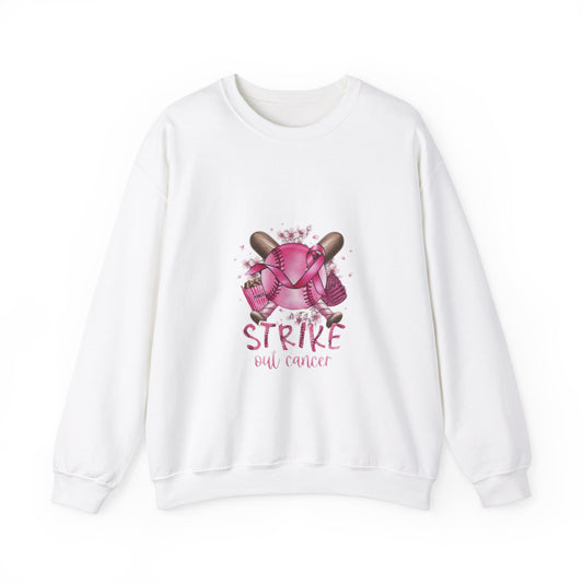 Strike out Cancer  - Crewneck Sweatshirt-