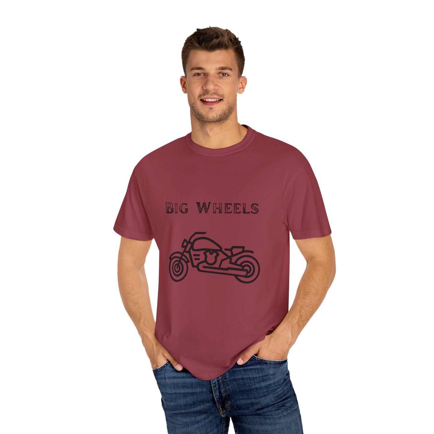 Big Wheels Black Bike Unisex Garment-Dyed T-shirt