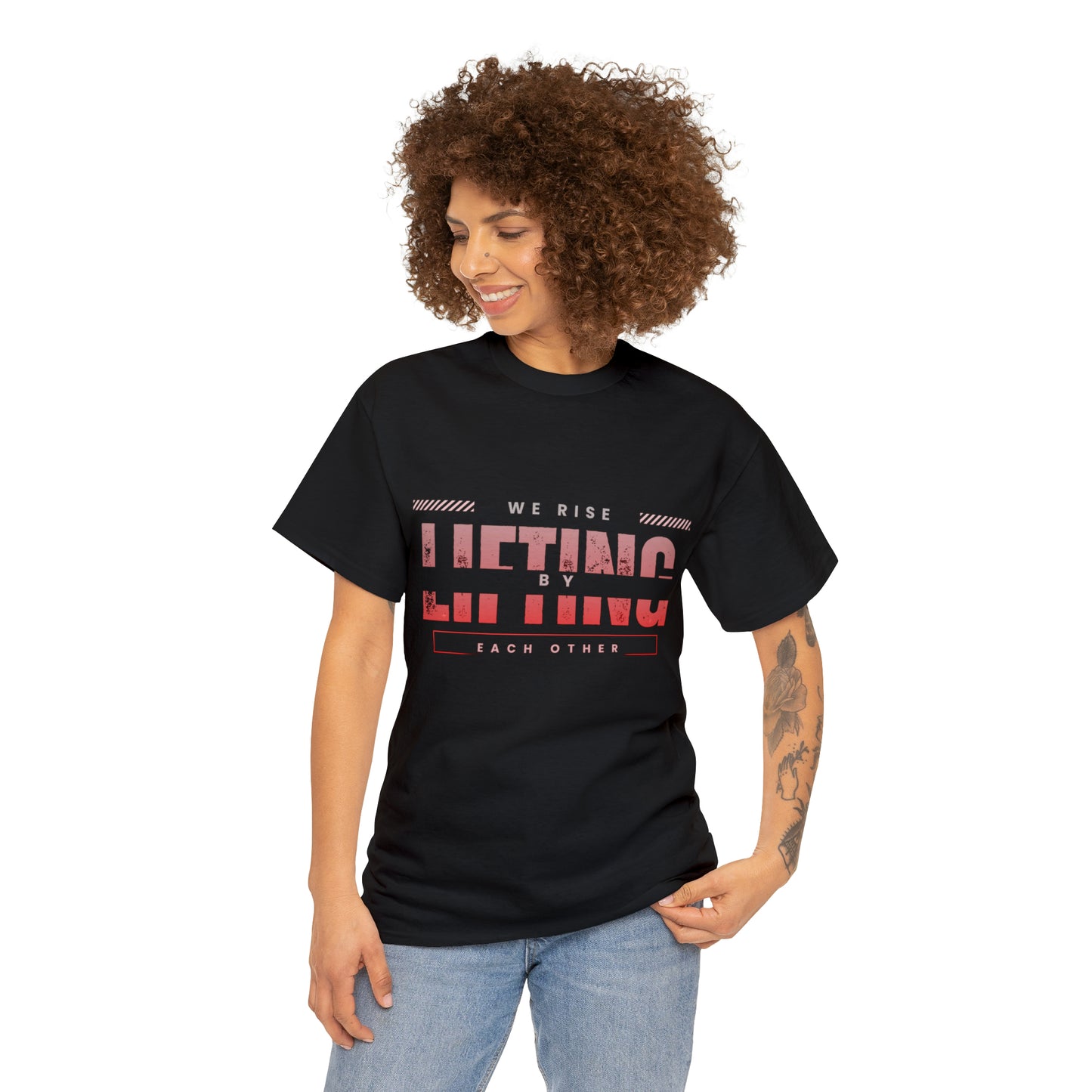 We RISE by Lifting Others Unisex Heavy Cotton Tee