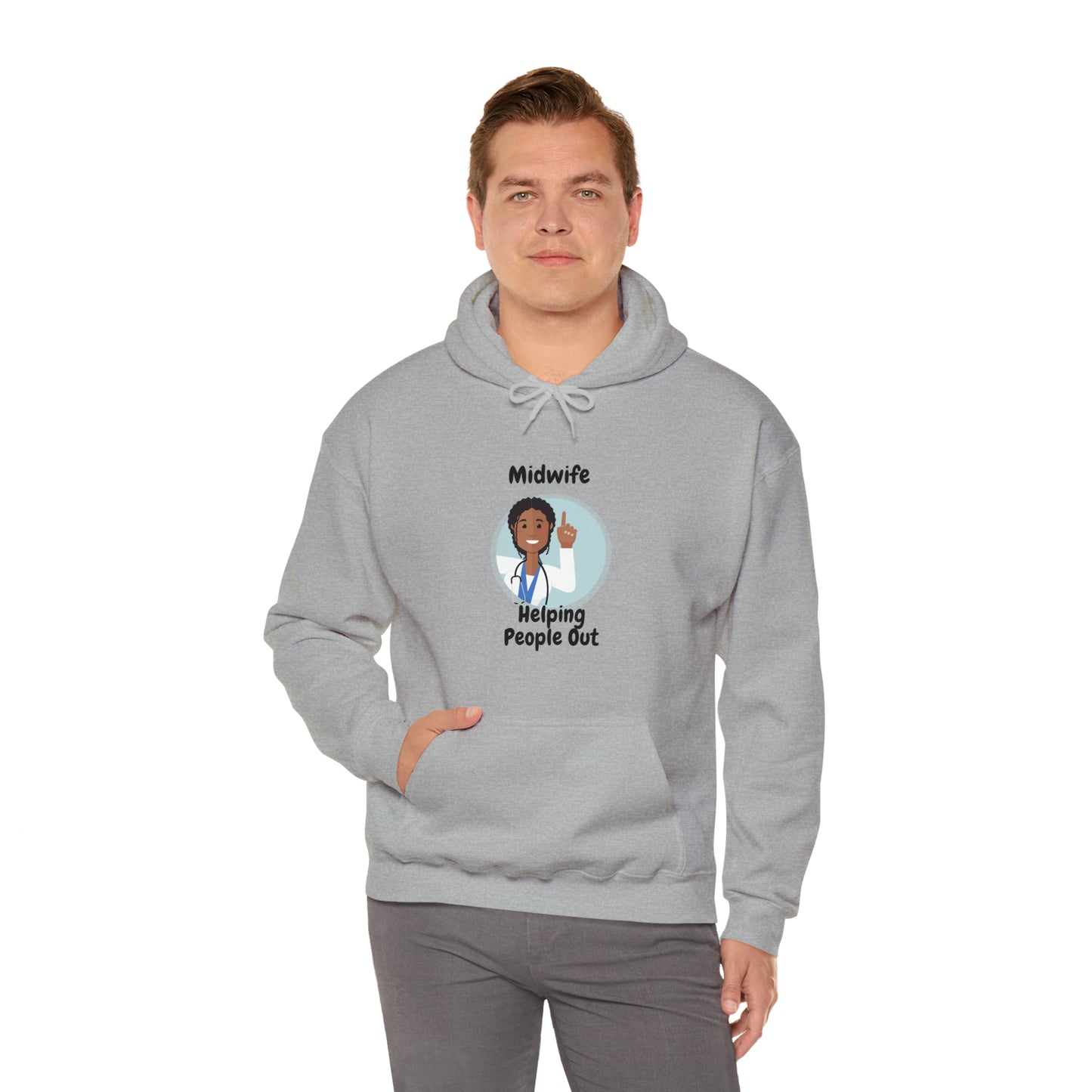 Midwife Helping People Out Unisex Heavy Blend™ Hooded Sweatshirt