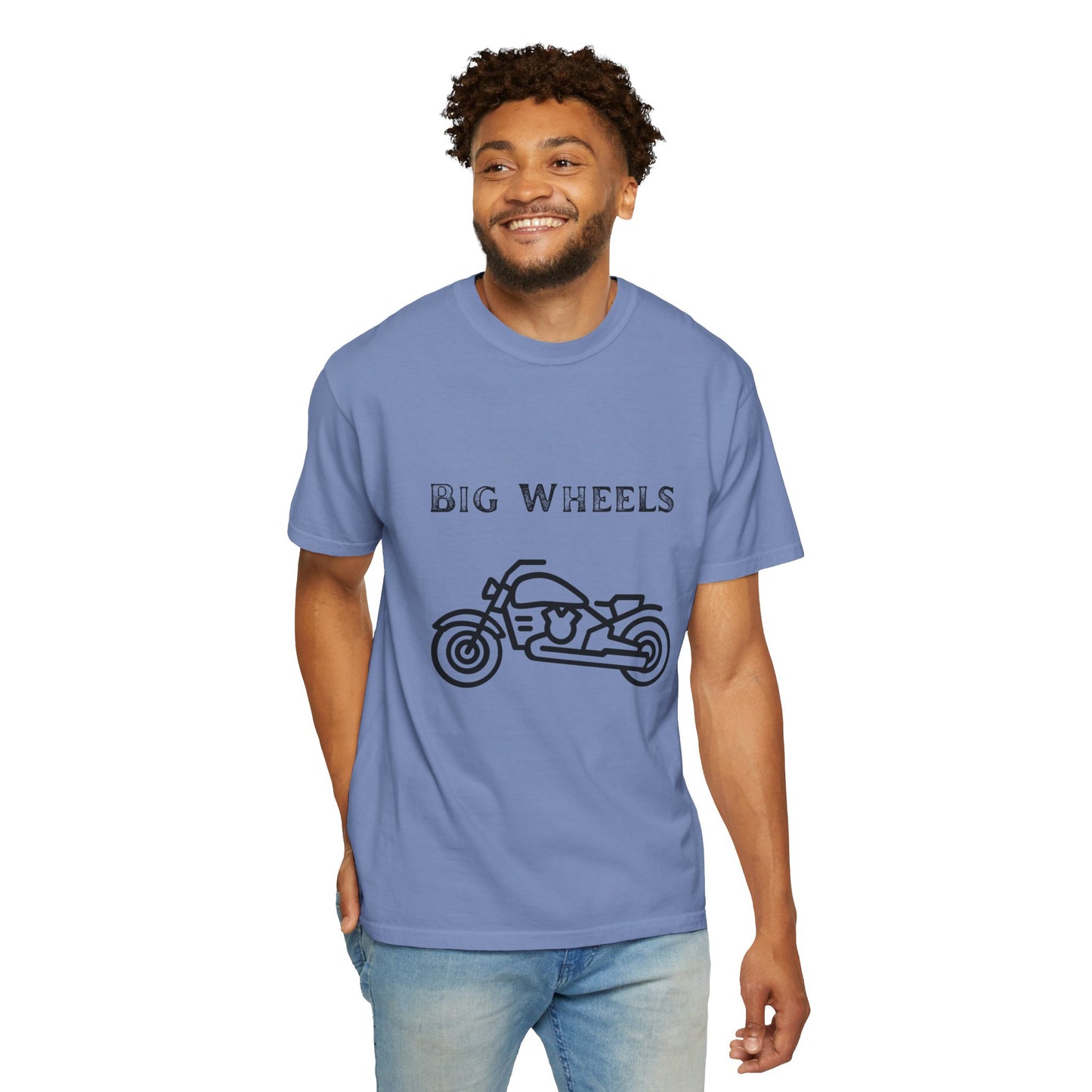 Big Wheels Black Bike Unisex Garment-Dyed T-shirt