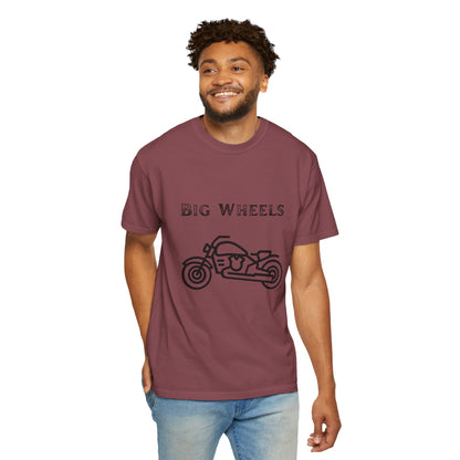 Big Wheels Black Bike Unisex Garment-Dyed T-shirt