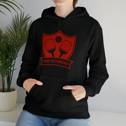 Pickle Ball "Dink Responsibly" Unisex Heavy Blend™ Hooded Sweatshirt Pickle Ball