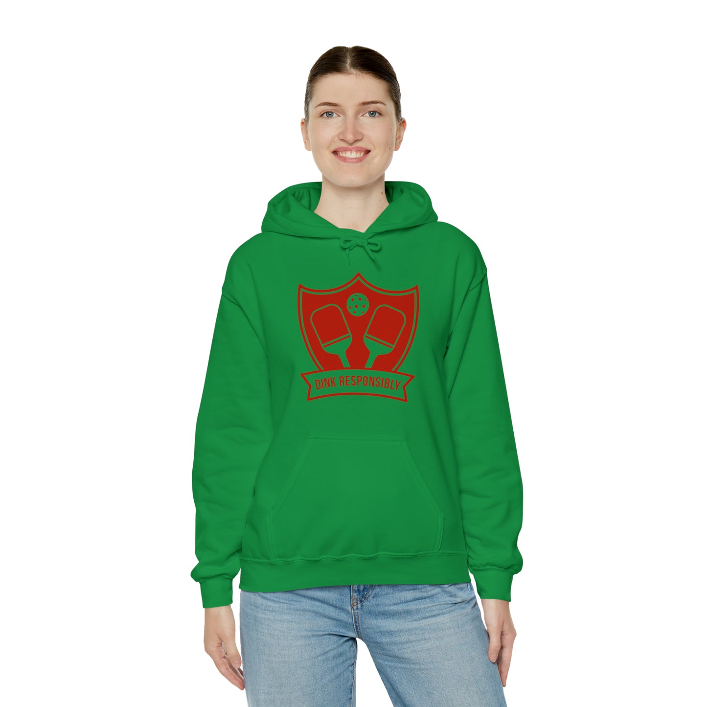 Pickle Ball "Dink Responsibly" Unisex Heavy Blend™ Hooded Sweatshirt Pickle Ball