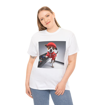 Red dog jogger Heavy Cotton Tee