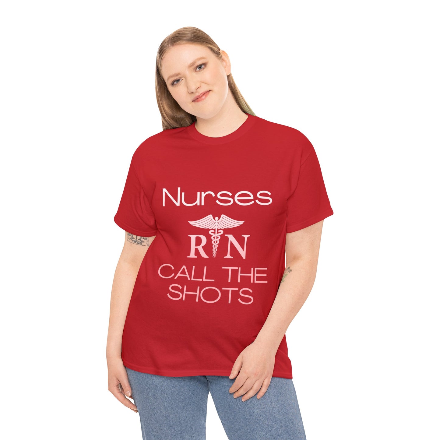 Nurses Call the Shots Unisex Heavy Cotton Tee