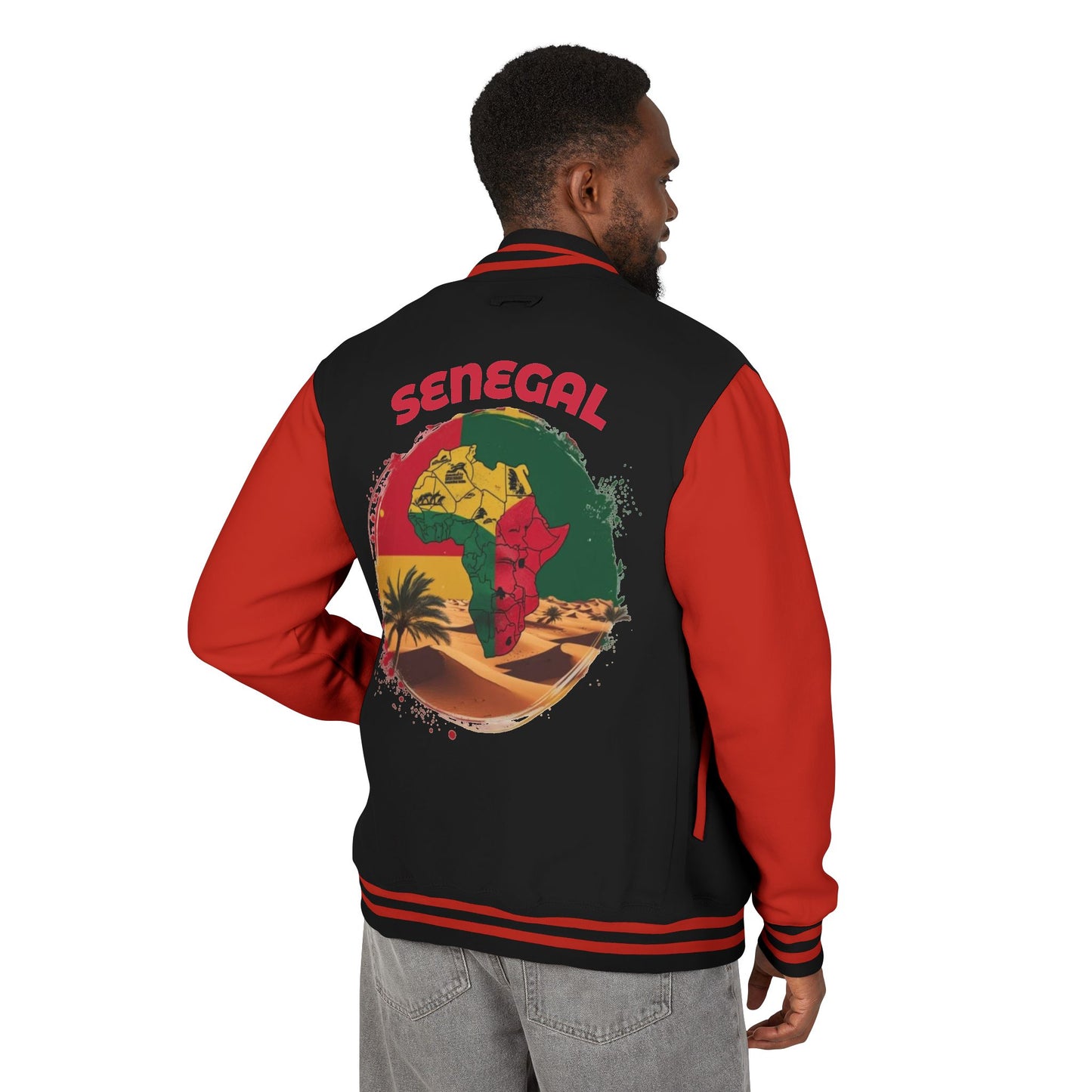 I LOVE SENEGAL Letterman Jacket: NDEYE